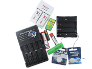 Аккумуляторы, батареи, отсеки, зарядные устройства