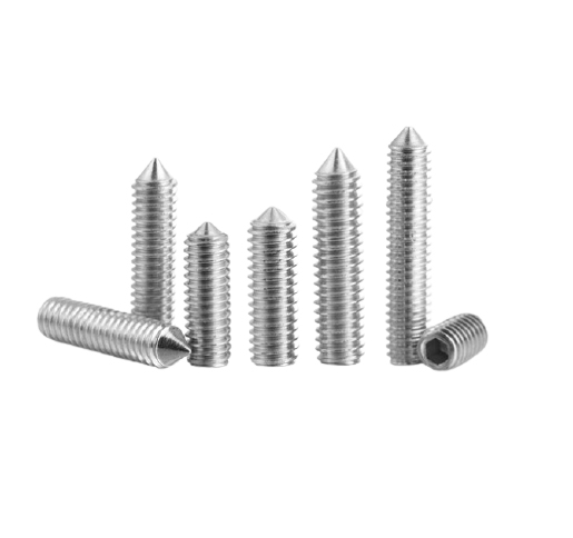 Винт установочный с внутренним шестигранником и острым концом M4 - 10mm (нержавейка 304)