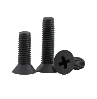 Винт нейлоновый с потайной головкой черный M2.5 - 5mm