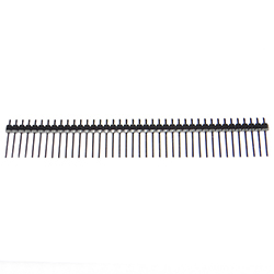 Однорядная линейка PLC-40L 1*40 pin, папа, 2,54 мм, чёрный, 20мм
