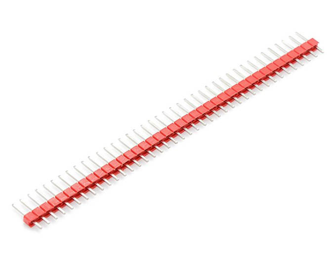 Однорядная линейка PLS-40 1*40 pin, папа, 2,54 мм,красная