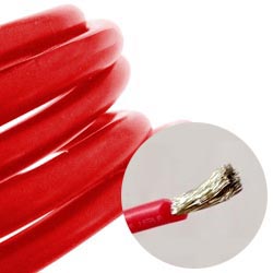 Провод силиконовый AWG14 красный (2 мм²)