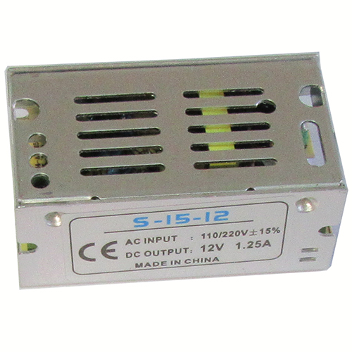 Блок питания AC-DC S-15-12 12V 1.25A (71 х 39 х 32 мм)