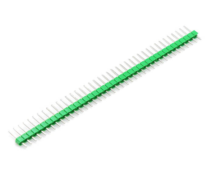 Однорядная линейка PLS-40 1*40 pin, папа, 2,54 мм,зеленая