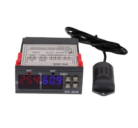 Цифровой регулятор температуры и влажности STC-3028, 12V