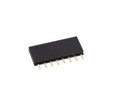 Однорядная линейка PBS-08 1*8 pin, мама, 2,54 мм, чёрный